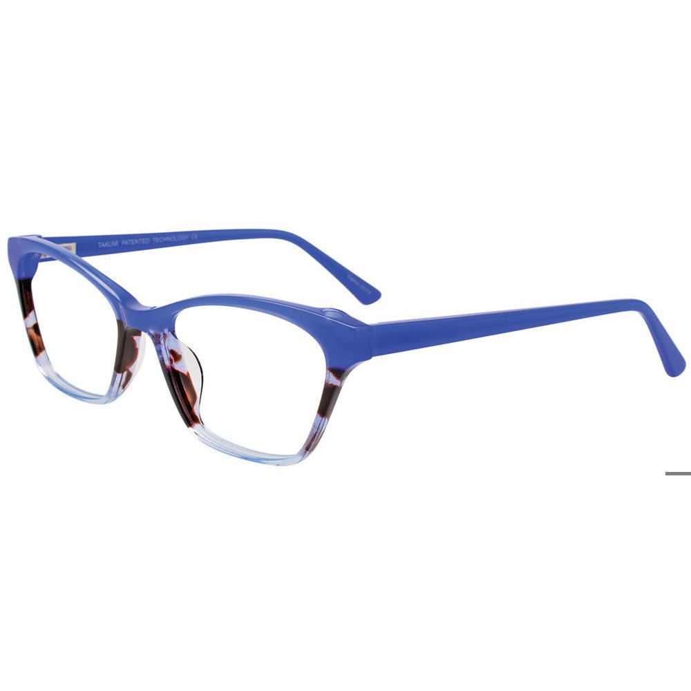 TAKUMI TK1144 Eyeglasses 050 Blue   Marbled Light Blue   Dark Brown 53mm